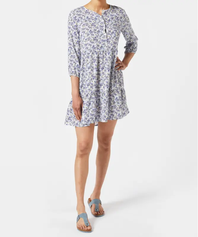 Geblümtes Midikleid