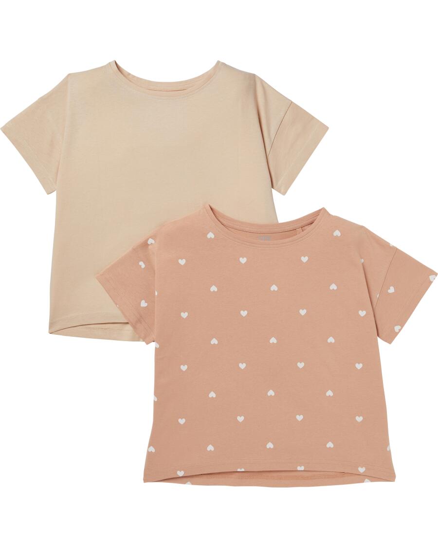 T-Shirts Herzen naturfarben