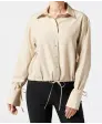 Bluse mit Leinenanteil