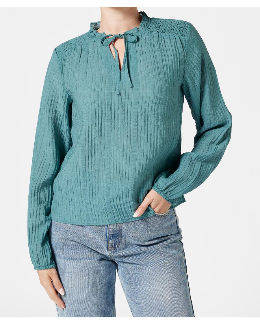 Crinkle-Bluse mintgrün