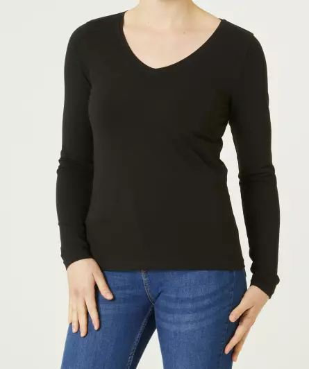 Schwarzes Langarmshirt