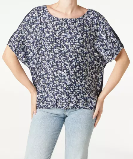 Blouse shirt met vleermuismouwen