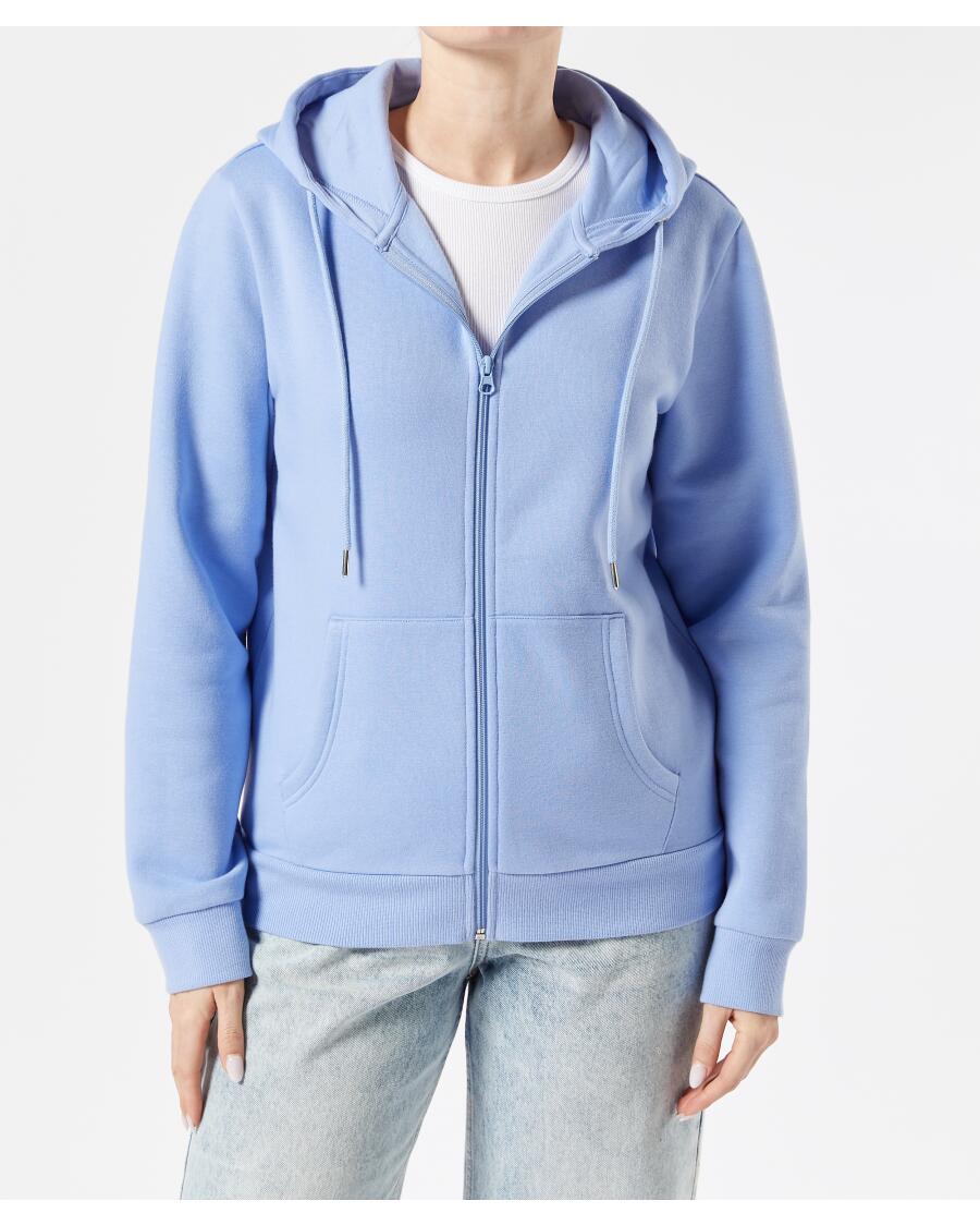 Sweatjacke, innen angeraut hellblau
