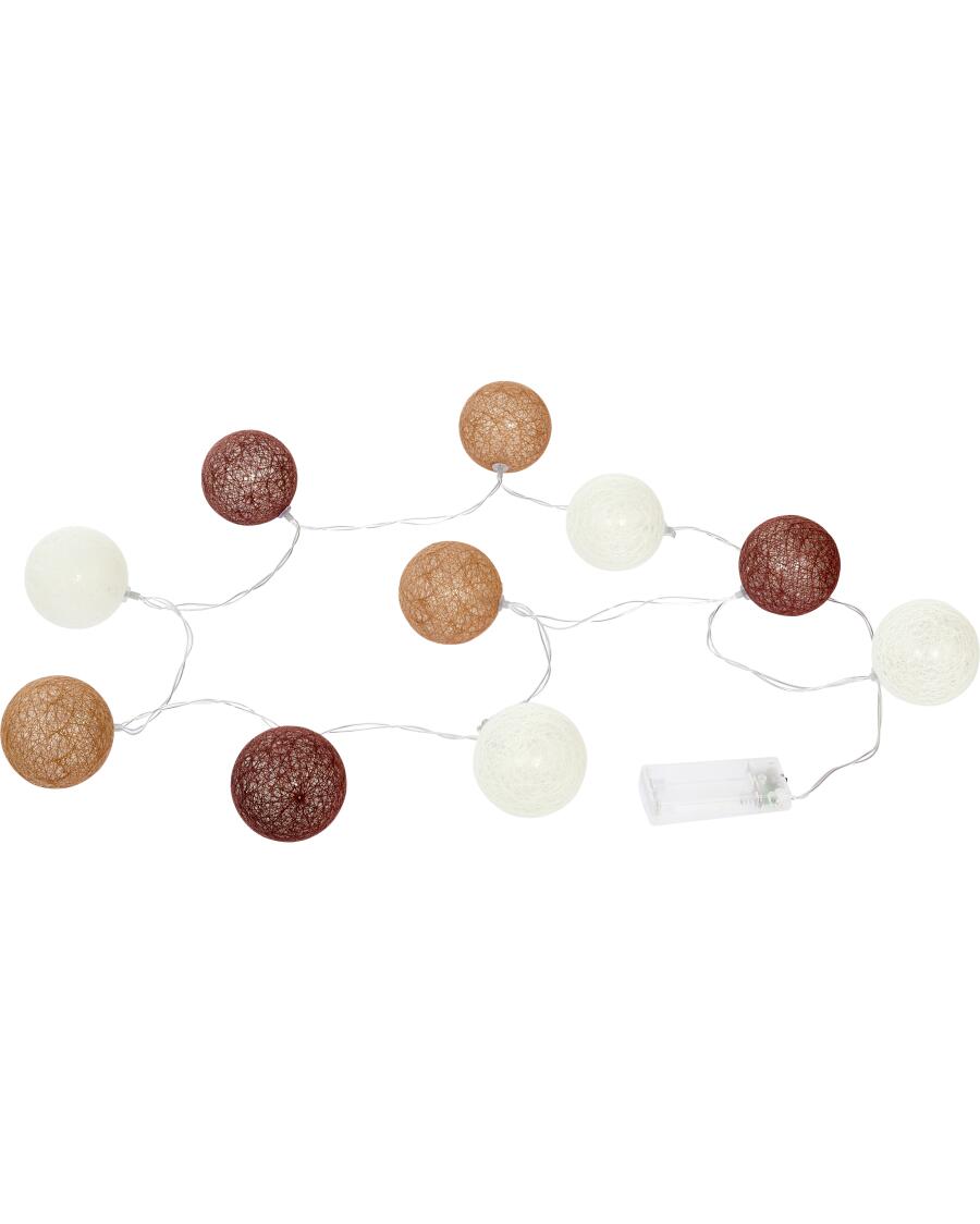 Łańcuch LED z bombkami 10 LED, ok. 165 cm