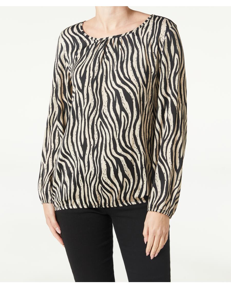 Bluse mit Zebramuster Zebradruck