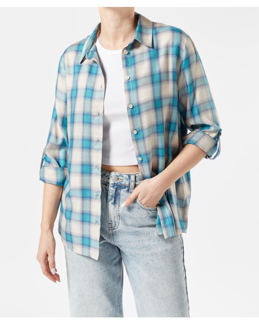Shirt met groen ruitpatroon groen geruit