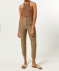 Knöchellange Bengalinhose hellbraun