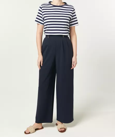 Dunkelblaue Pull-on-Hose