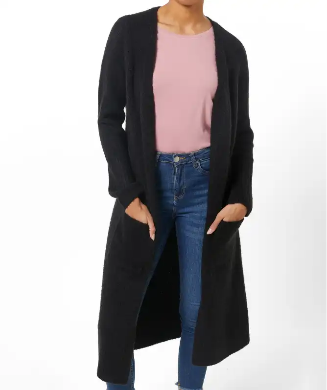 Longcardigan in Schwarz
