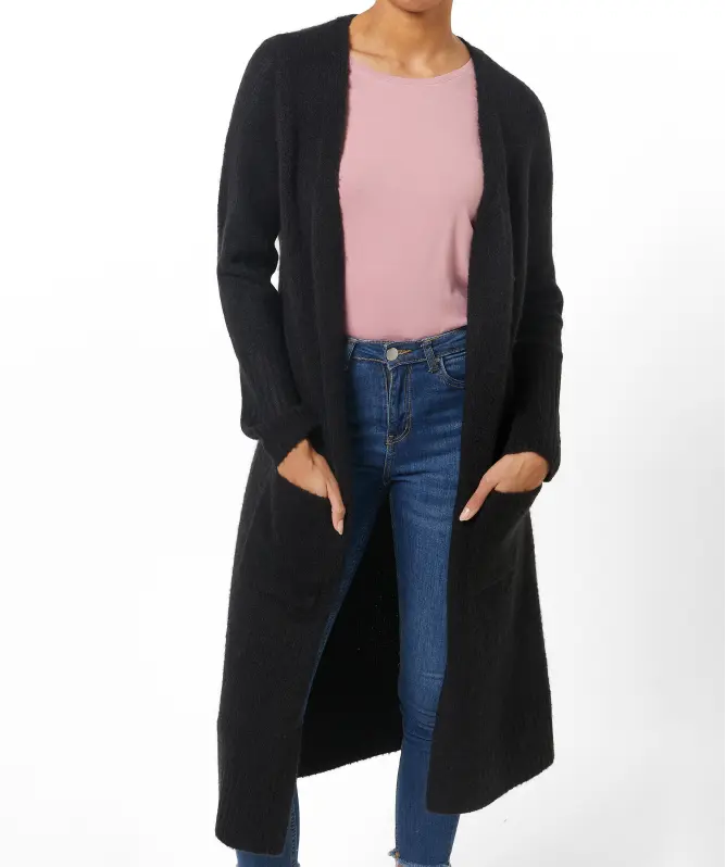 Longcardigan in Schwarz