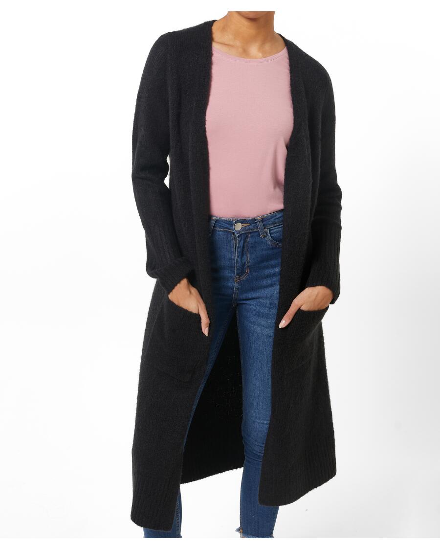 Longcardigan in Schwarz schwarz