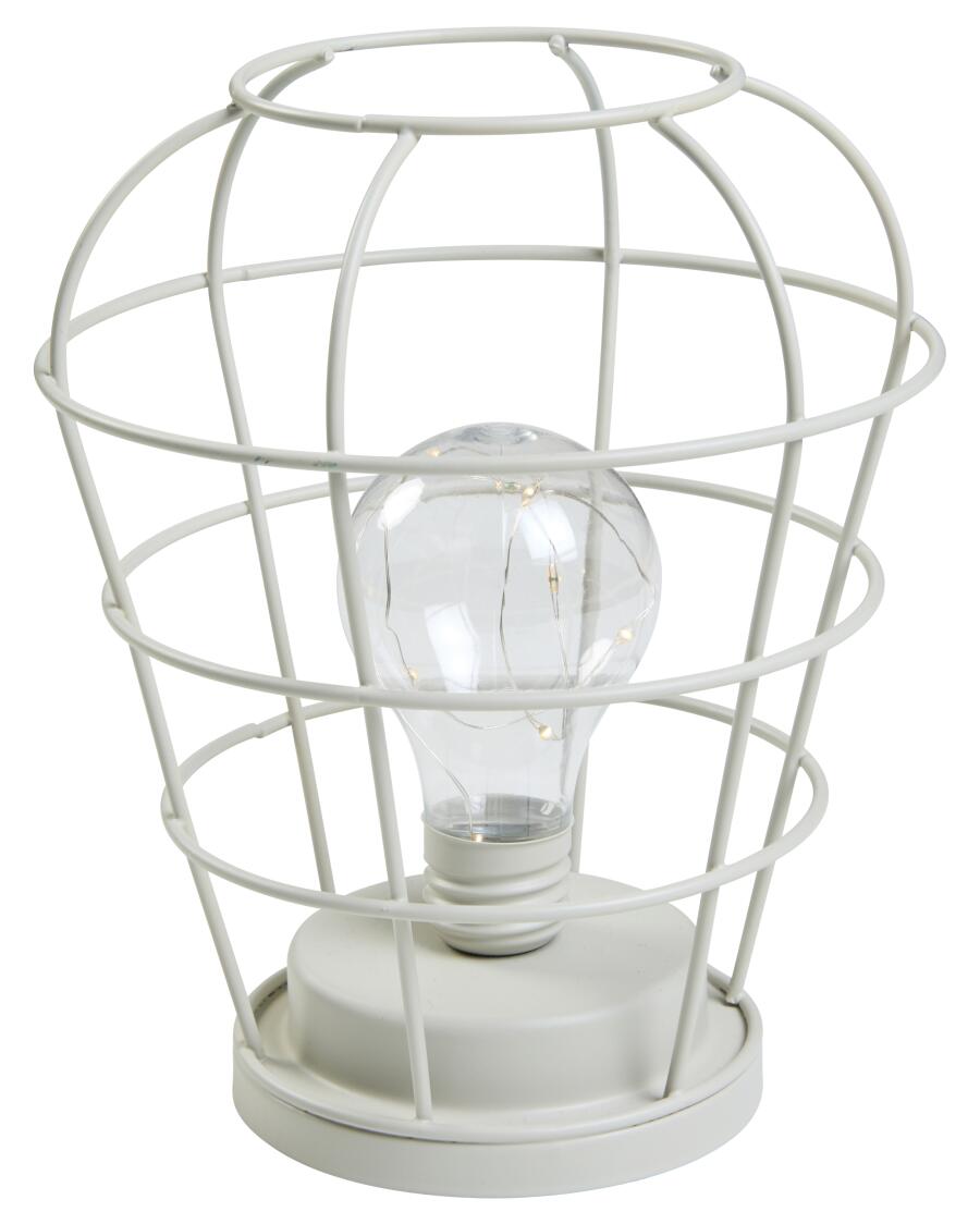 LED-Dekoleuchte mit Glühbirne creme