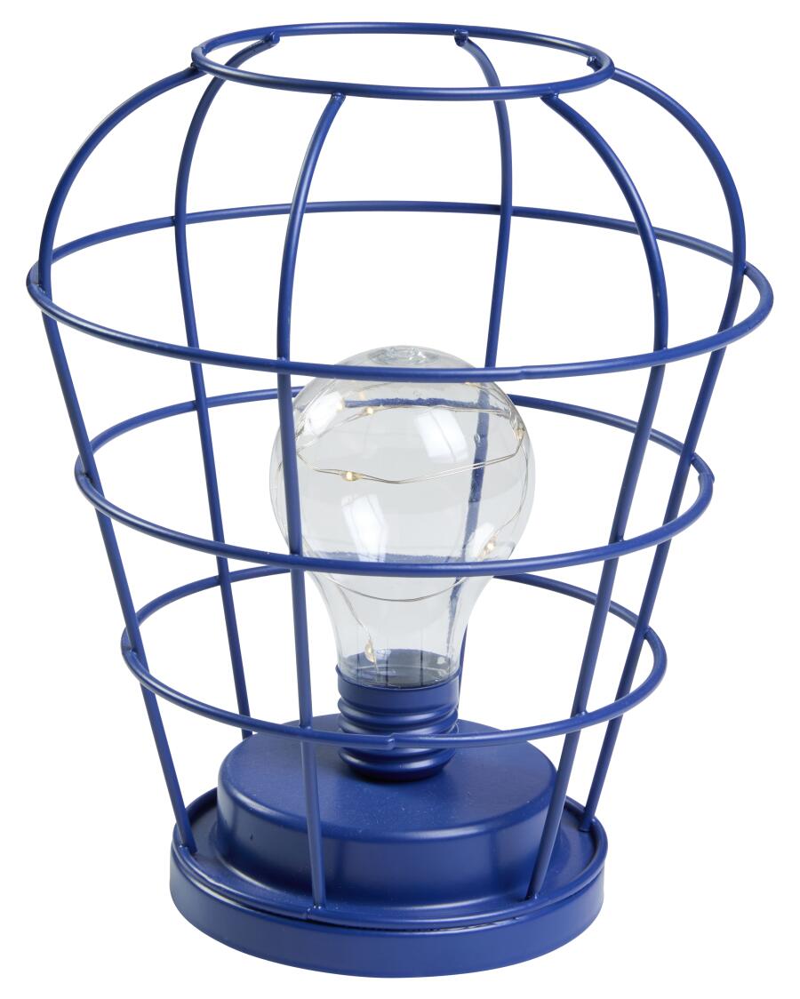 LED-Dekoleuchte mit Glühbirne dunkelblau