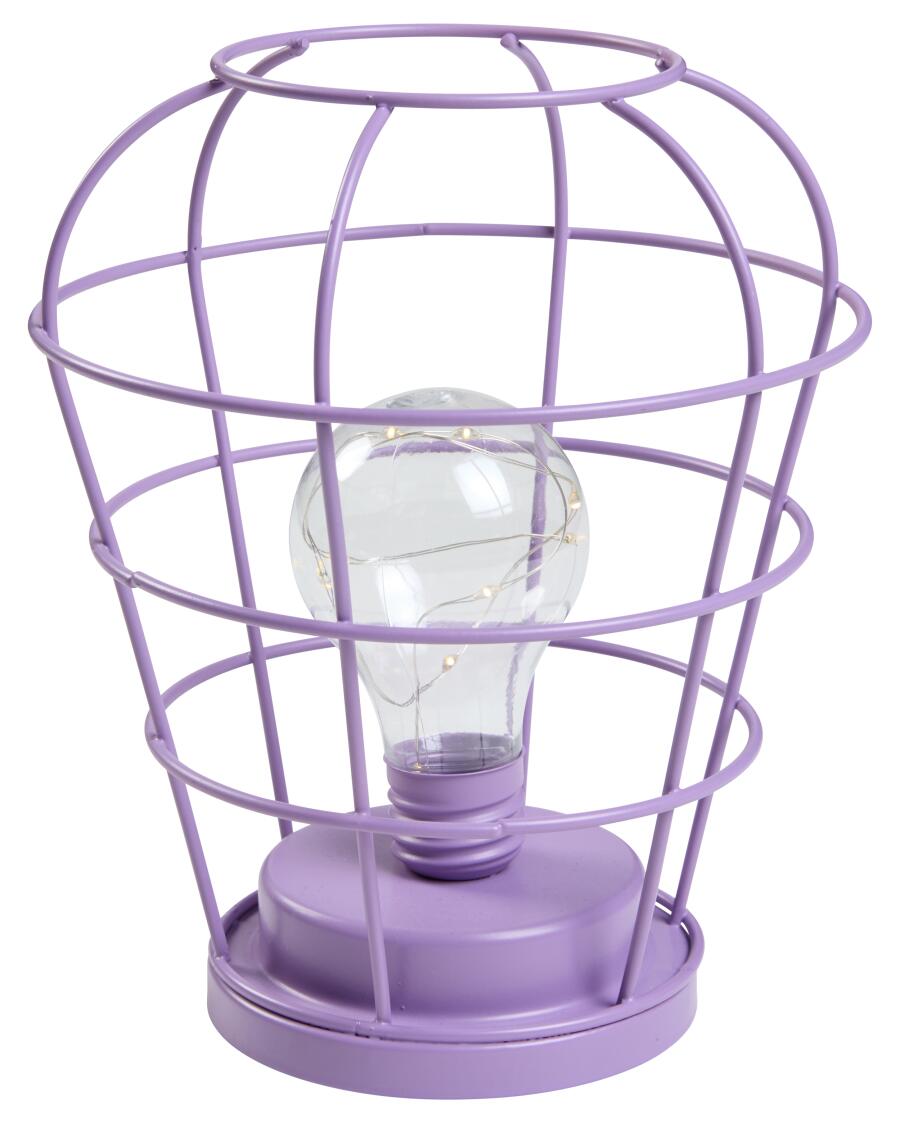 Lampka dekoracyjna LED z żarówką liliowy
