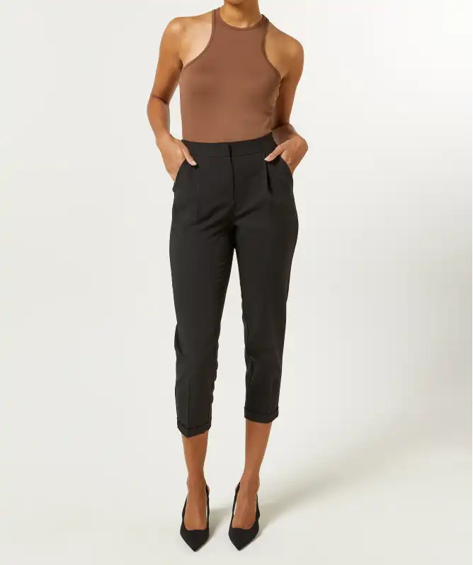 Anzughose mit teilelastischem Bund