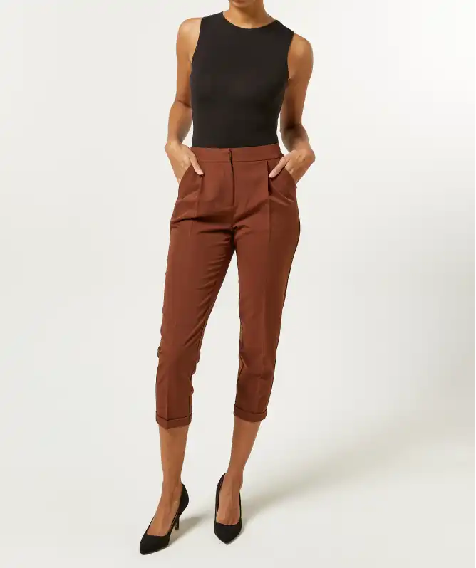 Anzughose mit teilelastischem Bund