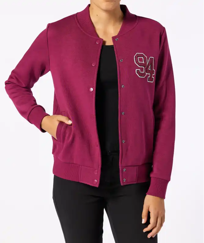 Collegejacke in Beere