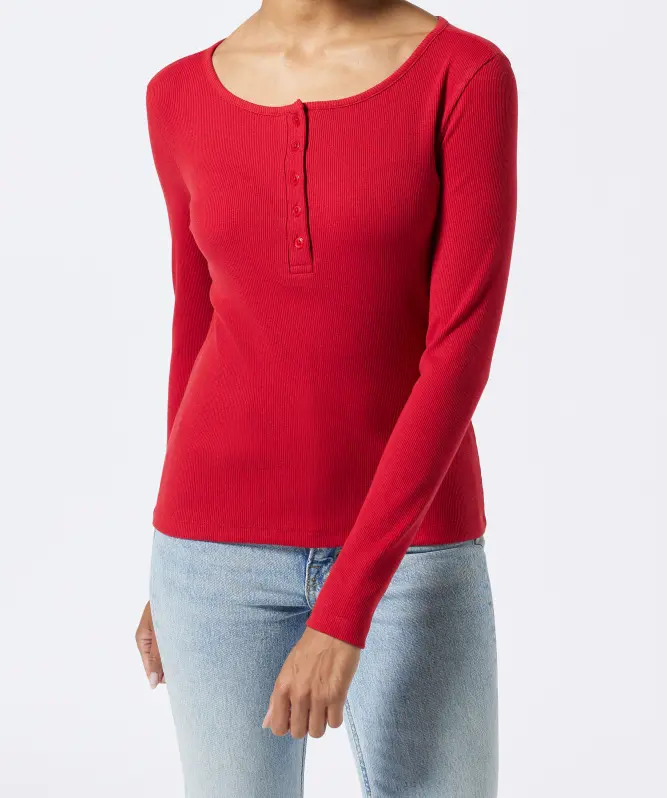 Geripptes Langarmshirt
