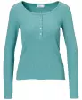 Geribbeld shirt met lange mouwen