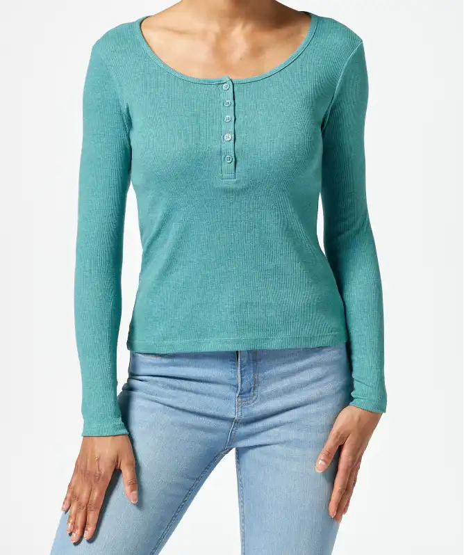 Geripptes Langarmshirt