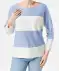 Gestreifter Feinstrickpullover blau/weiß
