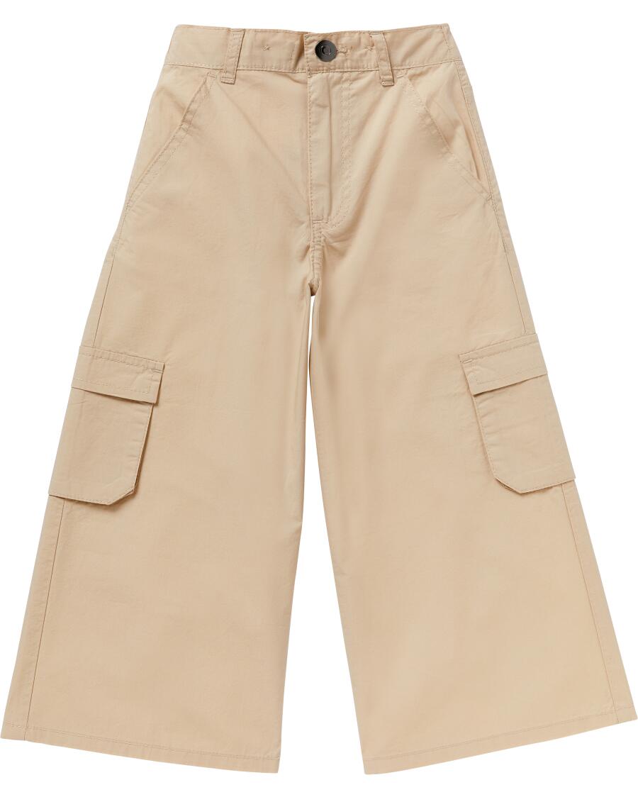 Weitenverstellbare Cargohose naturfarben
