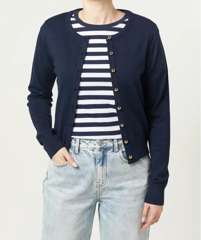 Strickjacke mit Knopfleiste