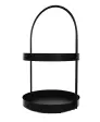 Zwarte decoratieve etagère