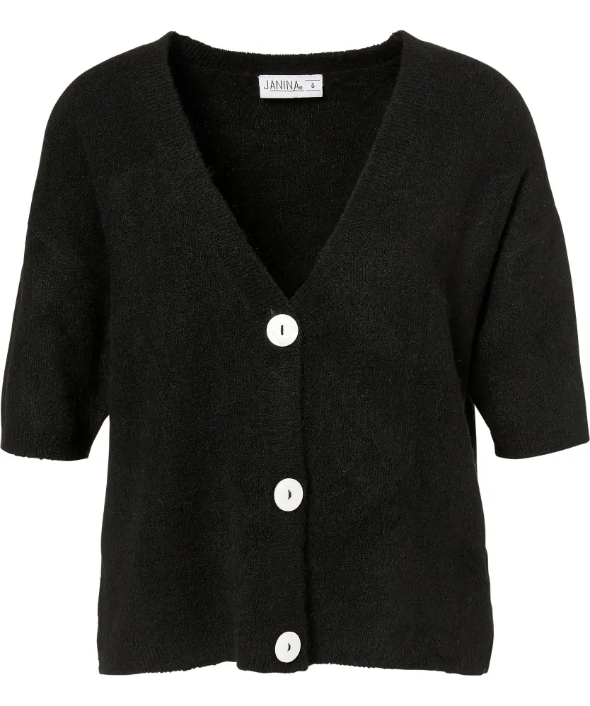 Kurzarm Strickjacke Schwarz WeiÃƒÂŸ Strickjacke Strickjacke Mit V