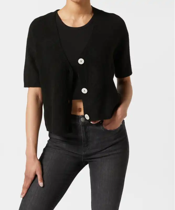 Strickjacke mit V-Ausschnitt