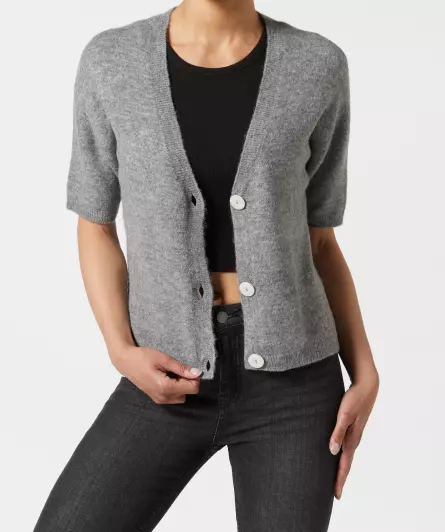 Strickjacke mit V-Ausschnitt