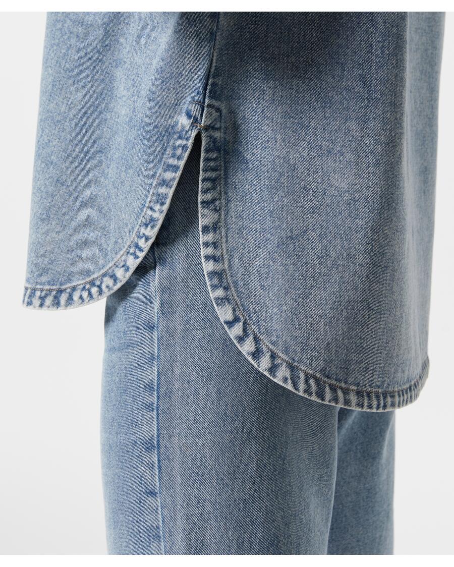 Kurtka jeansowa oversize Janina, zapięcie na guziki