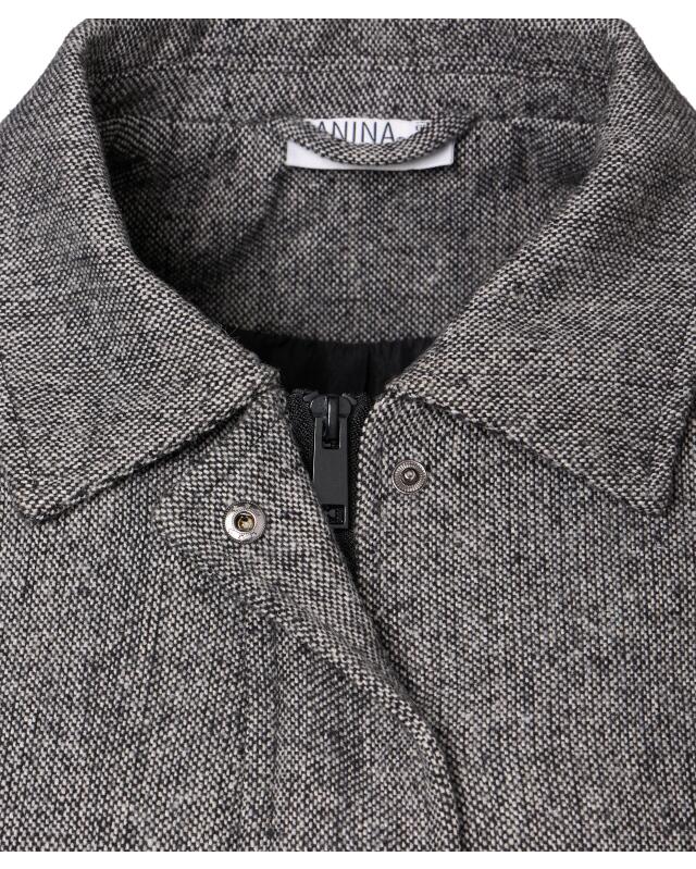 جاكيت قصير بمظهر مبرقش للنساء، أبيض/أسود (KiK Kurze Jacke in melierter Optik (weiß/schwarz)) — KiK, منتج ألماني أصلي في المغرب