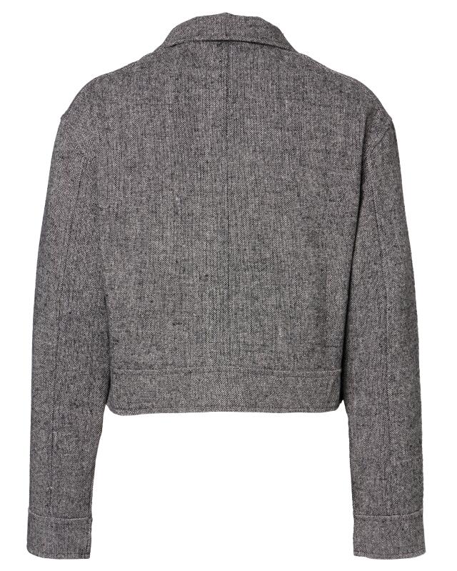 جاكيت قصير بمظهر مبرقش للنساء، أبيض/أسود (KiK Kurze Jacke in melierter Optik (weiß/schwarz)) — KiK, منتج ألماني أصلي في المغرب