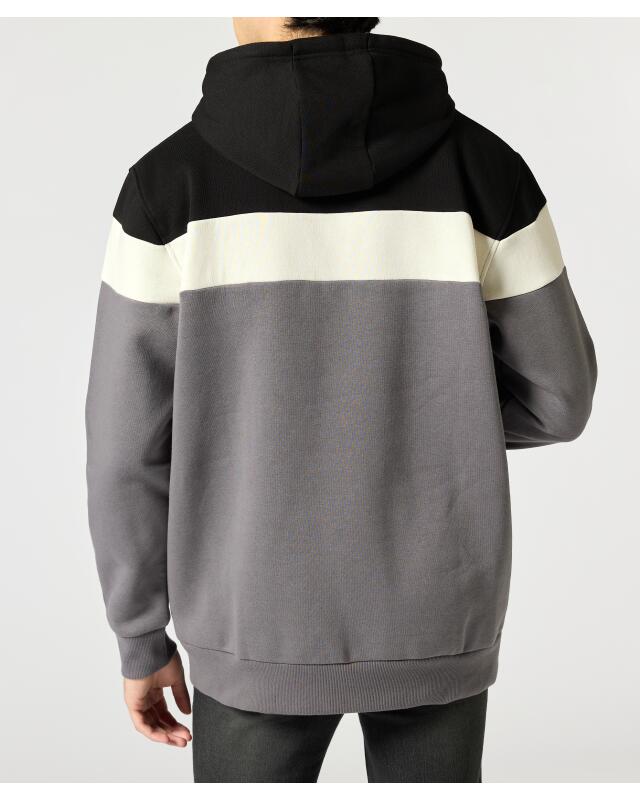سويت شيرت بتصميم كتل لونية للرجال، أسود/كريمي (KiK Sweatshirt mit Colour-Blocking (schwarz/creme)) — KiK, منتج ألماني أصلي في المغرب