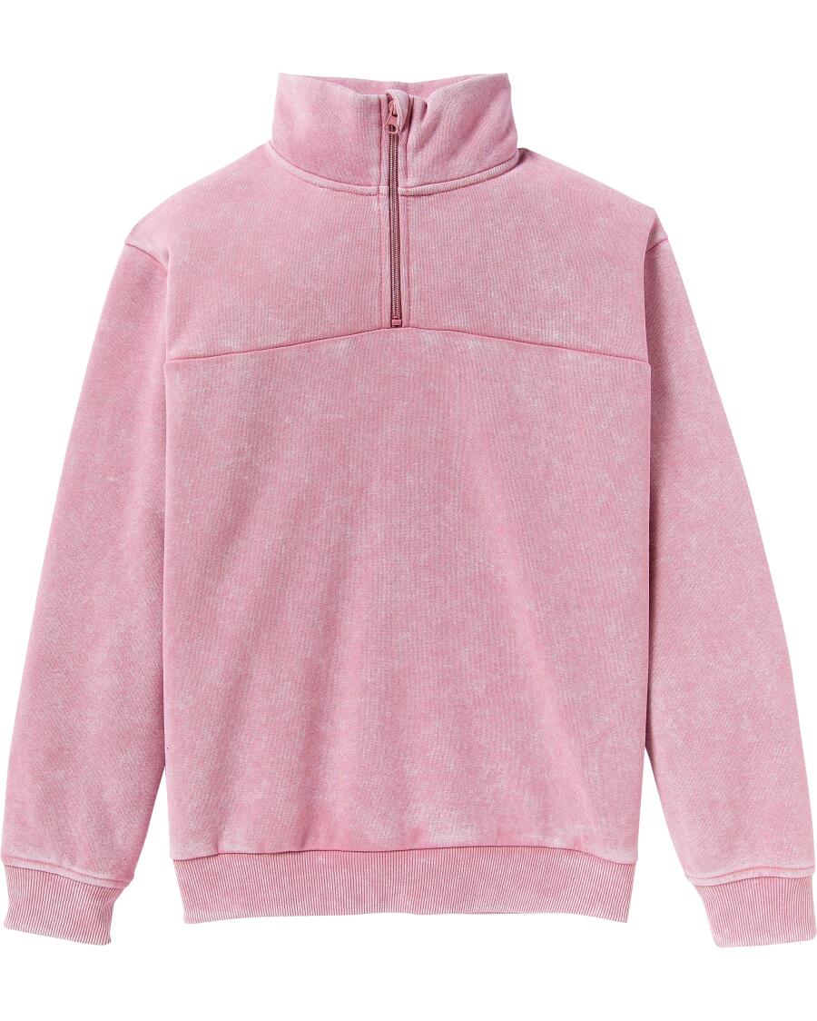 Sweatshirt mit Stehkragen rosa