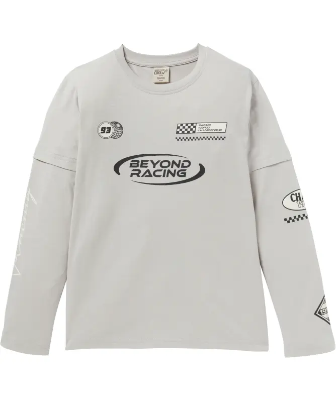 Langarmshirt in Doppellagenoptik