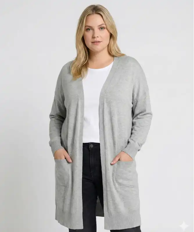 Lange vest gemêleerd