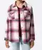 Karierte Flanelljacke violett
