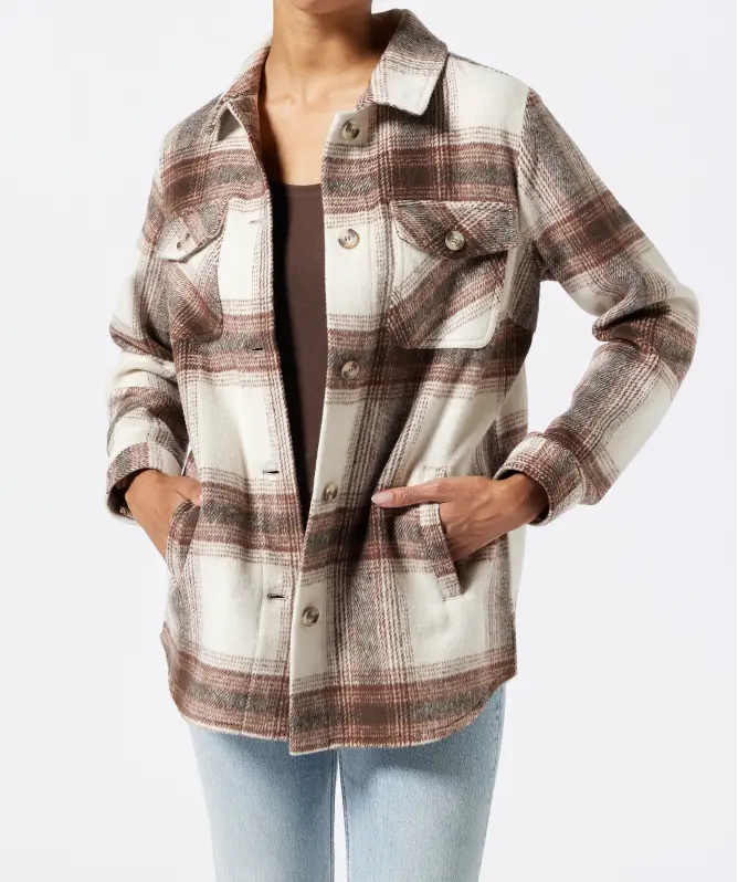 Karierte Flanelljacke