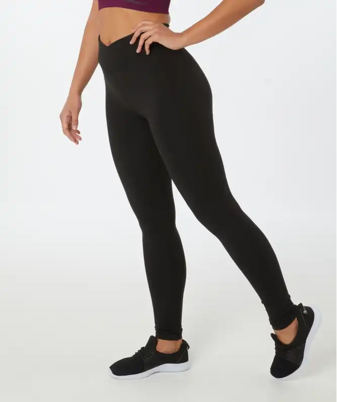 Sport-Leggings mit überkreuztem Bund