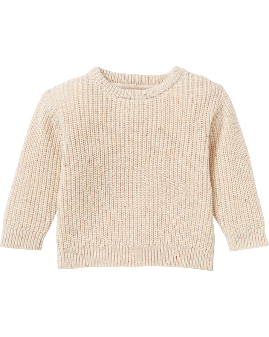 Sweter z dzianiny złamana biel