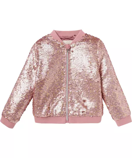 Rosa Paillettenjacke