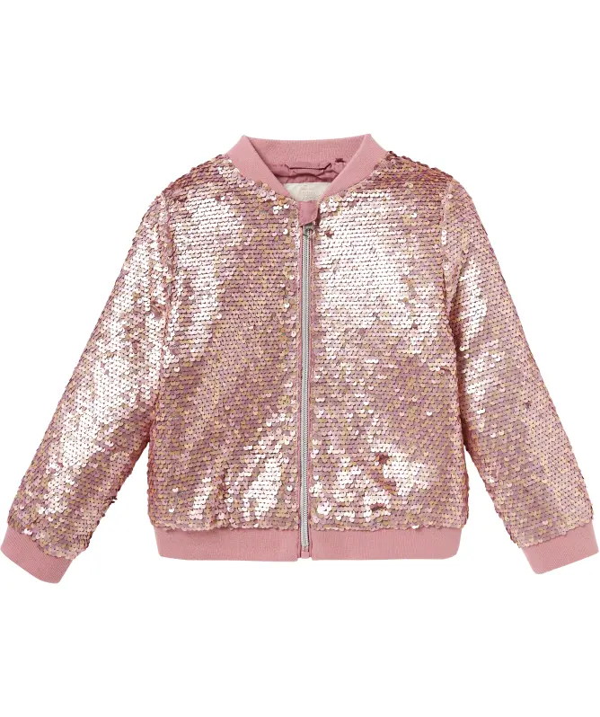 Rosa Paillettenjacke