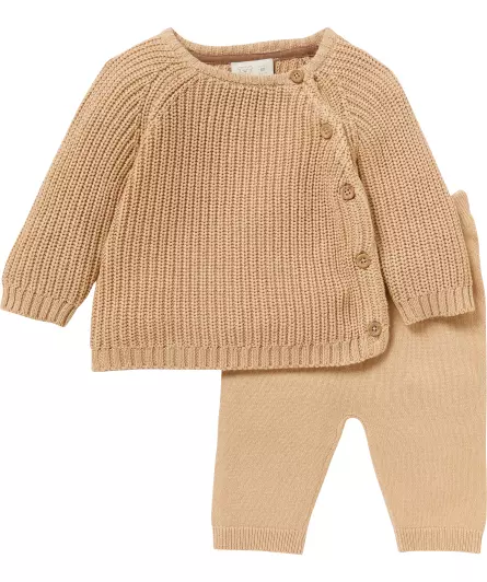 Newborn Strickpullover + Feinstrickhose