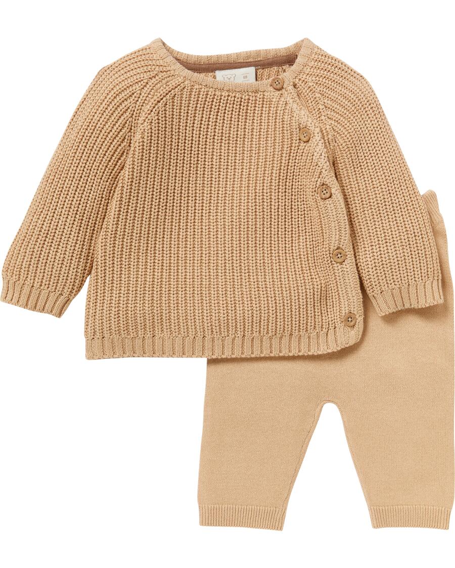 Newborn Strickpullover + Feinstrickhose haut
