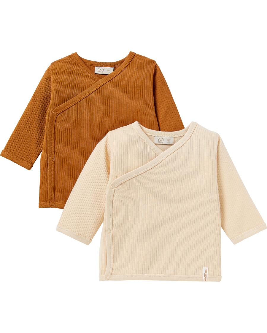 Newborn Wickelshirts naturfarben
