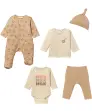 Baby mutsje + vestje + romper + pakje + broekje