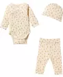 Newborn Mütze + Wickelbody + Hose