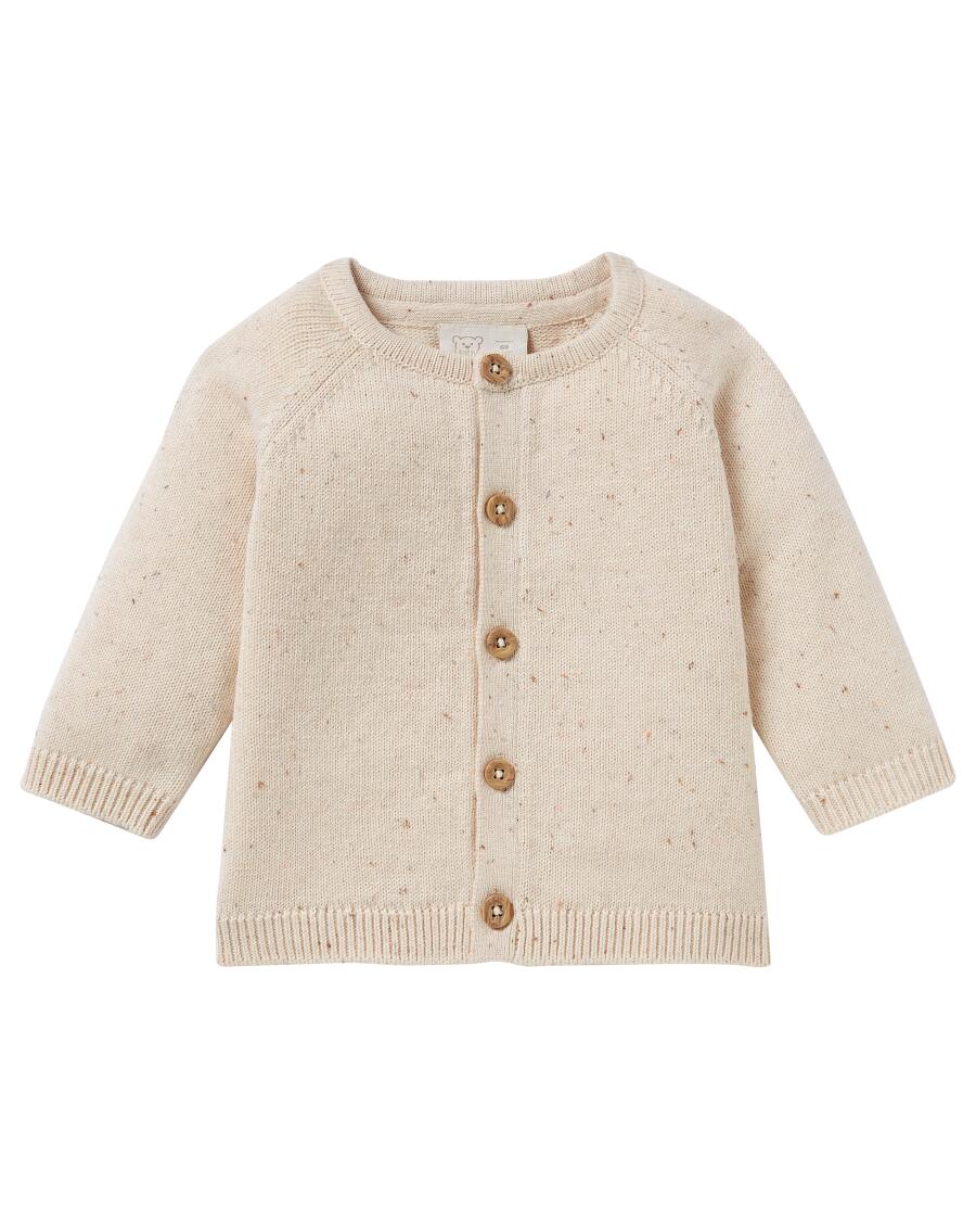 Newborn Strickjacke mit Raglanärmeln offwhite